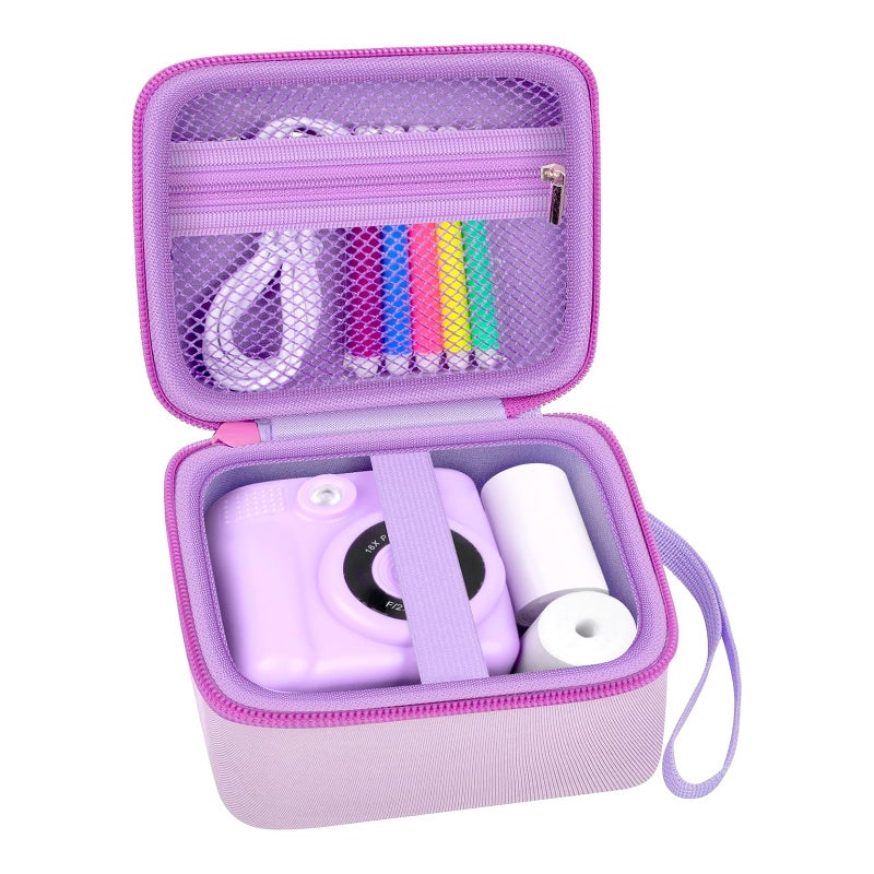 PAIYULE Kids Instant Print Camera Case Compatible with ESOXOFFORE for Dylanto for DUDUDRAGON for GKTZ for ETIKEZ for Dafotil for Careenoah for Aasonida Digital Video Prints Paper Bag (Box Only) Purple - Image 1