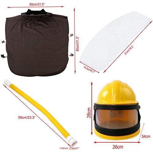 YaeKoo AIR Supplied Safety Sandblast Helmet Sandblaster Sandblasting Hood Protector Gear - Image 3