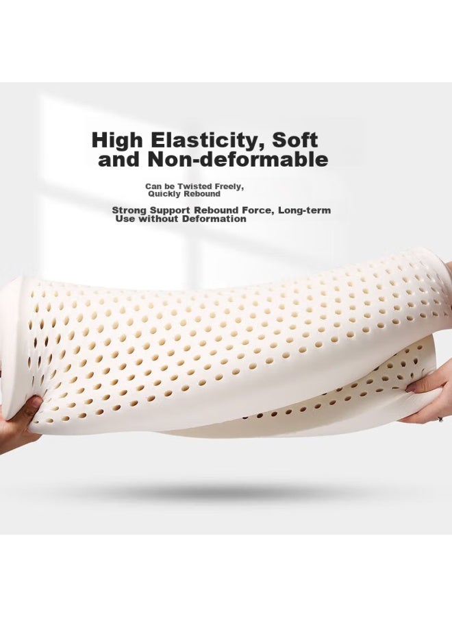 GOLDEN TREE Jinxiangshu Thai Natural Imported Cervical Pillow, Rubber Sleeping Pillow, Natural Latex Pillow, Adult Pillow, Breathable Wave Pillow, Set Of Two - Image 5
