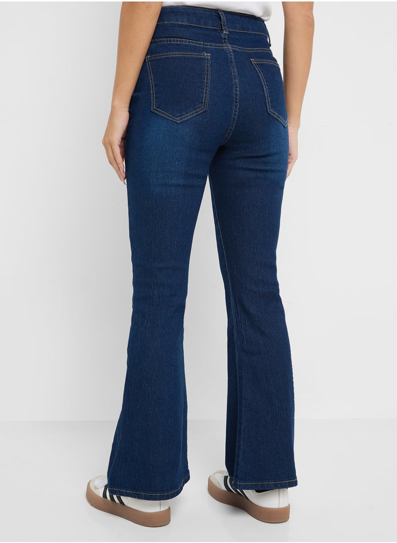 Ginger - High Rise Flared Jeans - Image 1
