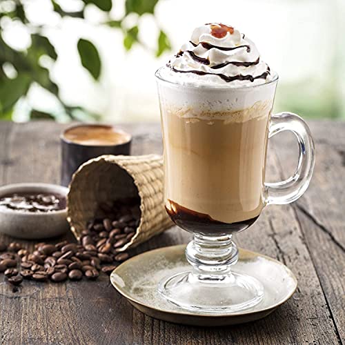 bellemax 250ml Glass Coffee Mugs Clear Coffee Cups with Handles Perfect for Latte, Cappuccino, Espresso Coffee, Tea and Hot Beverages, Set of (2) - Image 4