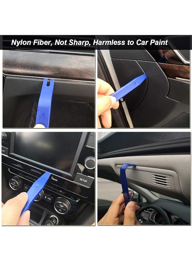 Bingcute Trim Removal Tool, Auto Panel Removal Tool Car Interior Trim Kit Fastener Rivet Remover Plastic Pry Tool For Automotive Radio Stereo Dash, Car Upholstery Toolkit - Image 4