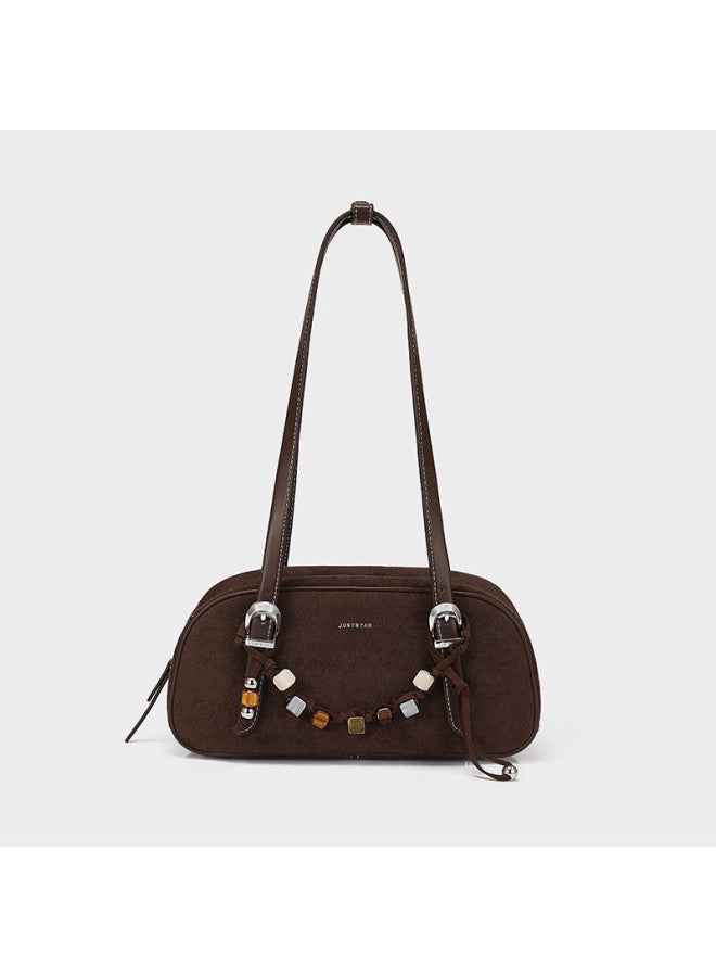 Just Star Baguette Bag Women's New Shoulder Bag Luxury Boston Bowling Bag Underarm Bag Birthday Gift For Women - Image 4