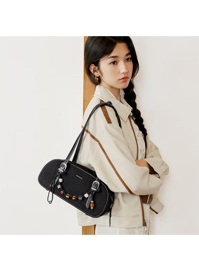 Just Star Baguette Bag Women's New Shoulder Bag Luxury Boston Bowling Bag Underarm Bag Birthday Gift For Women - Image 1
