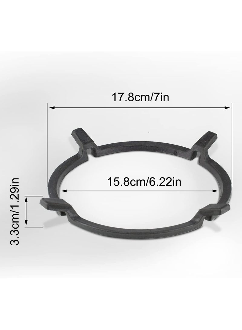 SYOSI Universal Cast Iron Wok Pan Support Rack, SYOSI Stand Non Slip Cooktop Range Pan Rack, Stove Accessories for Kitchen Wok, Cooktop, Cooking Pot (Diameter: 16cm) - Image 2