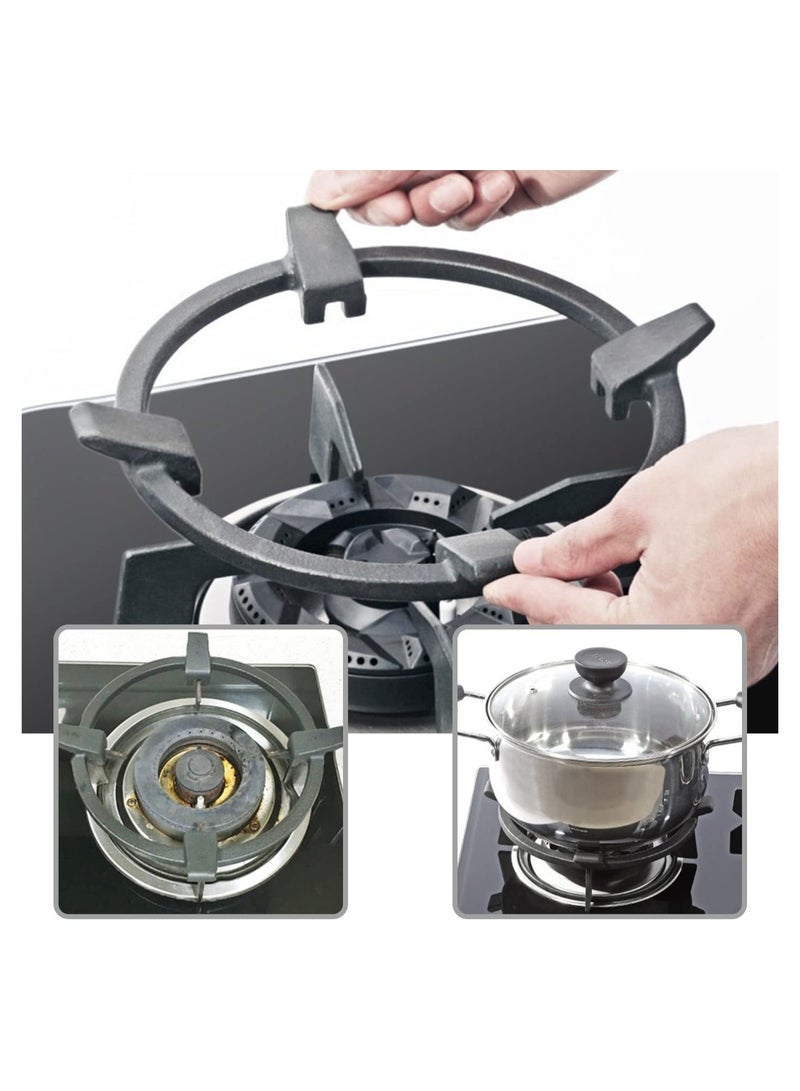 SYOSI Universal Cast Iron Wok Pan Support Rack, SYOSI Stand Non Slip Cooktop Range Pan Rack, Stove Accessories for Kitchen Wok, Cooktop, Cooking Pot (Diameter: 16cm) - Image 3