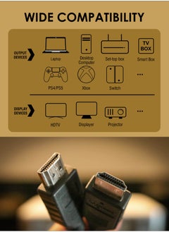 فيسيو كابل HDMI من Visio بطول 1.5 متر، يدعم تقنية HDMI 2.0 عالية السرعة بسرعة 18 جيجابت في الثانية، مع موصلات HDMI 2.0 عالية السرعة. يتميز بطبقة حماية من الـ PE عالية الكثافة، متوافق مع فيديو UHD HDR ويدعم تقنية ARC للشاشات عالية الوضوح بمعدل تحديث 60 هرتز.  - Image 3