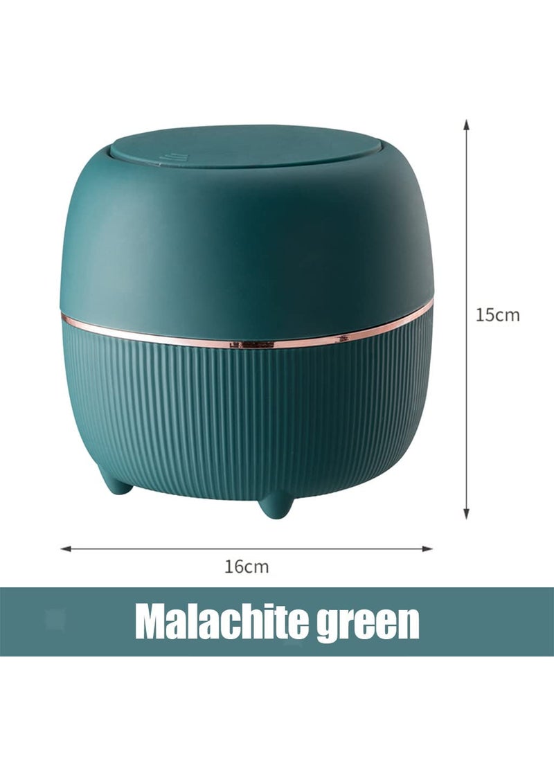 Zorzel Zorzel Cute Desktop Trash Can Home Office Garbage Basket Waste Bin With Lid Mini Living Room Light Luxury Multifunctional Press Type Car Storage BucketMulticolor  - Image 5