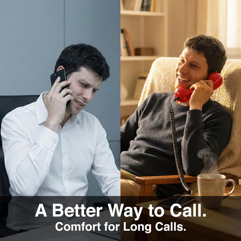 Opis Technology OPIS 60s Micro: Cellphone Retro handset/Old-Style Headset for All Cell-Phones (red) - Image 2