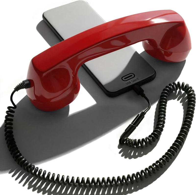 Opis Technology OPIS 60s Micro: Cellphone Retro handset/Old-Style Headset for All Cell-Phones (red) - Image 1