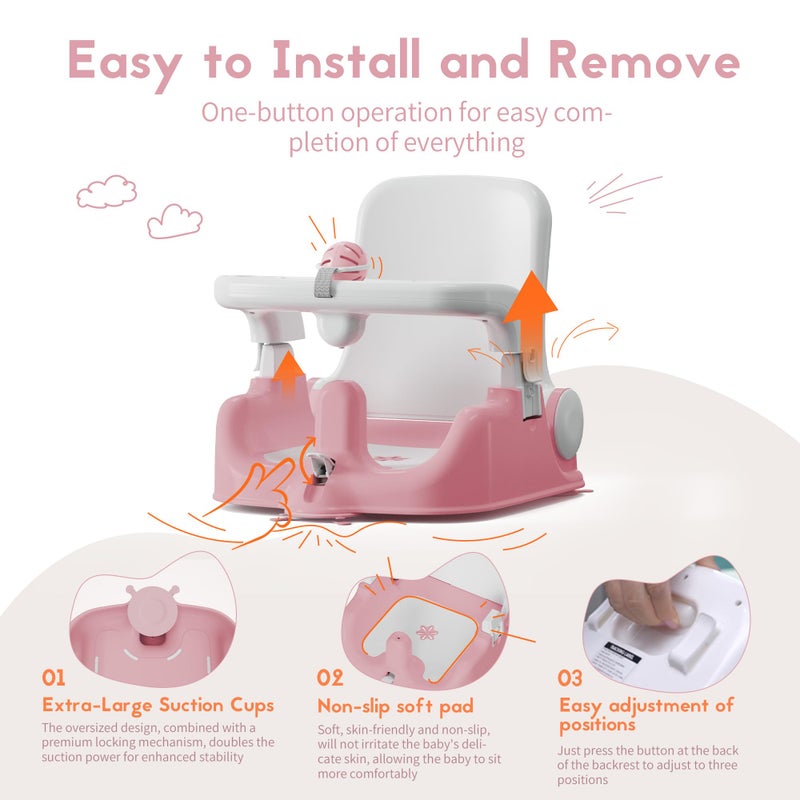 BabyBond مقعد استحمام الأطفال BabyBond مع وضعي الجلوس والاستلقاء 2 - Image 5