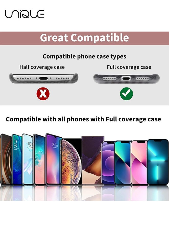 Unique Round Loop Phone Lanyard with Keychain Holder，Multi-Functional and Comfortable Smartphone Wristband，Perfect for Outdoor Activities，Compatible with Most Smartphones，4-Pack Back Patch Included  - Image 3
