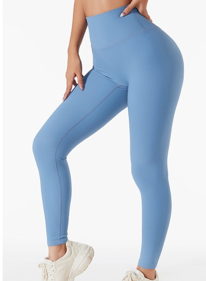 KAWN.YOGA سروال ليغينغز رياضي نسائي عالي الخصر بدون seams لليوغا والتحكم في البطن وسراويل الجري - Image 2