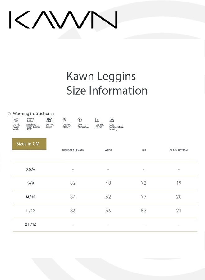 KAWN.YOGA سروال ليغينغز رياضي نسائي عالي الخصر بدون seams لليوغا والتحكم في البطن وسراويل الجري - Image 3