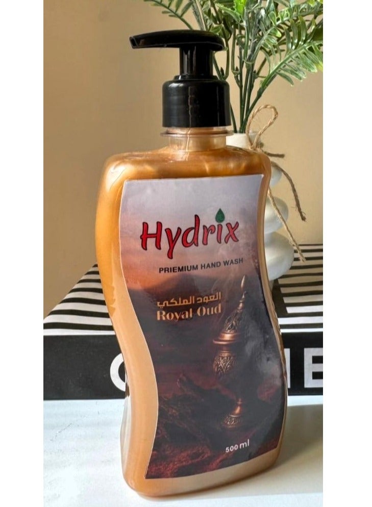 هايدريكس صابون يد بخلاصات (زيت جوز الهند+زيت النخيل) 500 مللى برائحة العود الملكى - Image 3