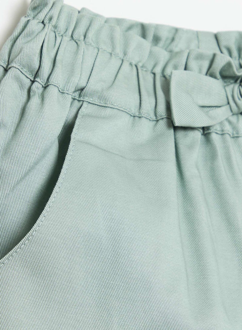 Kiabi Tencel Trousers With Plain Bow Green - Image 4