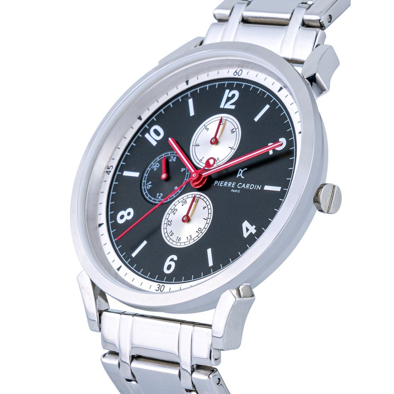 PIERRE CARDIN CPI.2083 ELEGANT BLACK DIAL - STAINLESS STEEL MEN'S WATCH - Image 2
