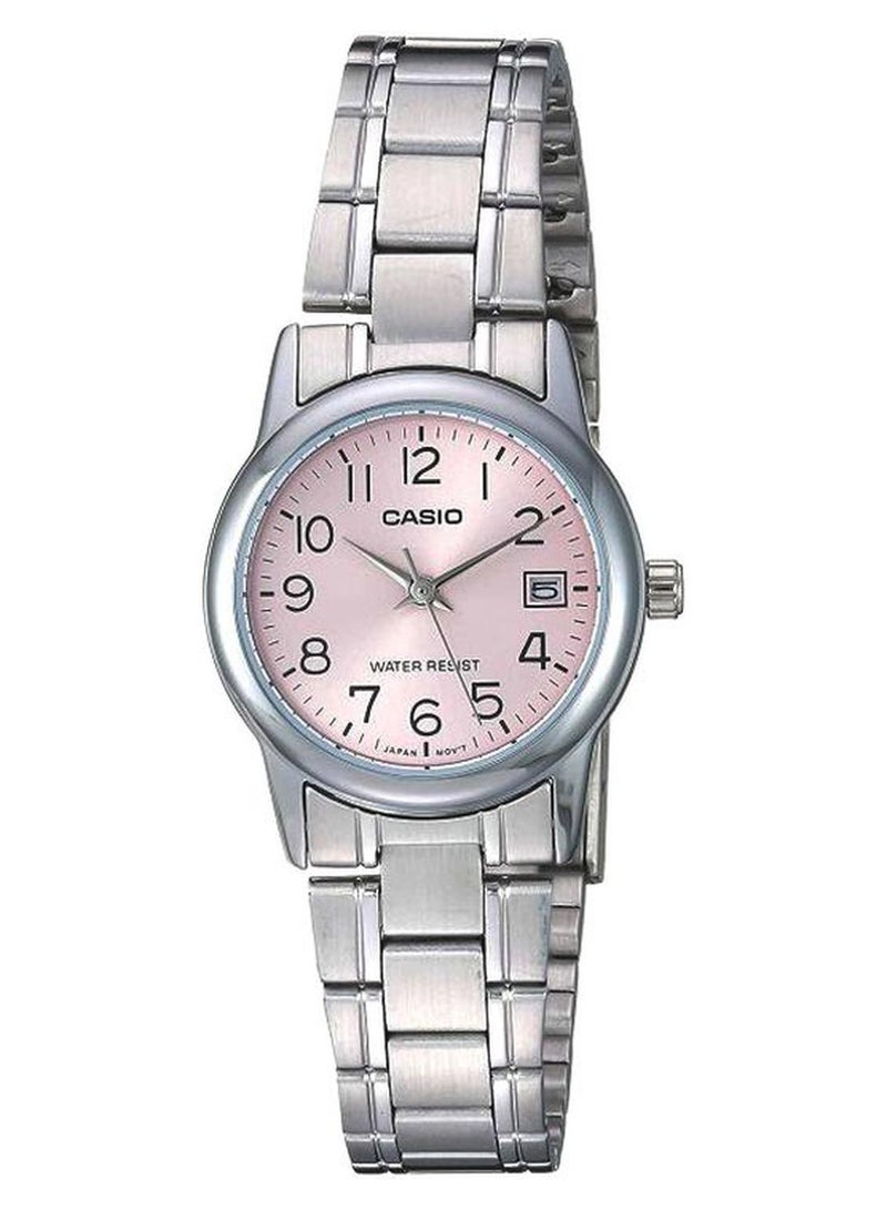 CASIO Women Dress Water Resistant Analog Watch LTP-V002D-4BUDF - 25 mm - Silver - Image 1