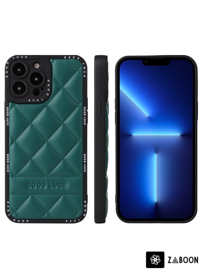 Zaboon Protective Case Cover For iPhone 13 Pro Diamond Pattern Leather - Image 2