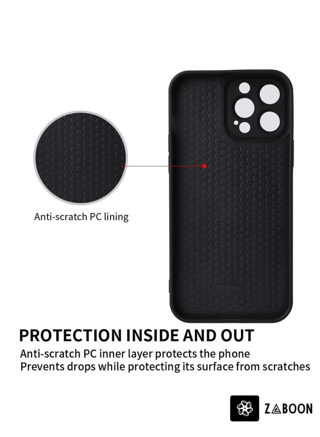 Zaboon Protective Case Cover For iPhone 13 Pro Diamond Pattern Leather - Image 5