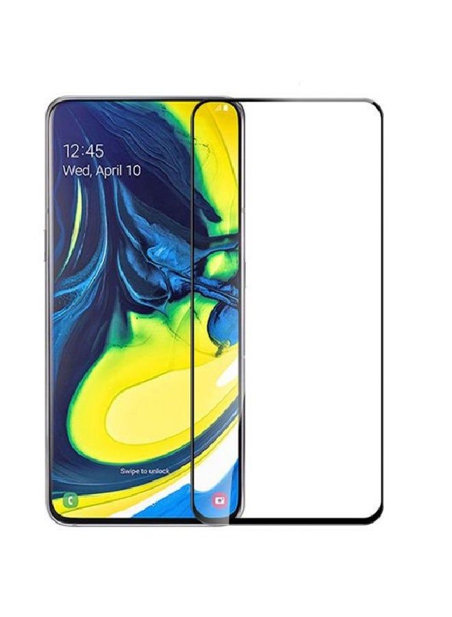 IAF 5D Curved Tempered Glass Protector For Samsung Galaxy A80 Black/Clear