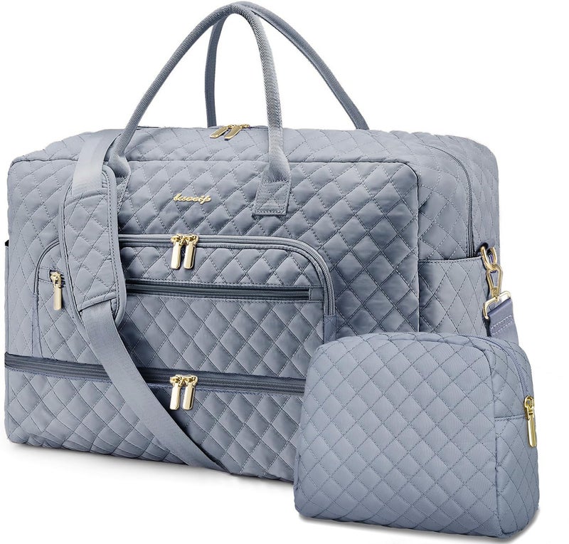 LUOCIP Large Women Travel Duffle Bag, Weekender Bags for Women with Shoe Compartment, Carry on Overnight Bag with Toiletry Bag, Gym Duffel Bag with Wet Pocket, Hospital Bags for Labor and Delivery - Image 1