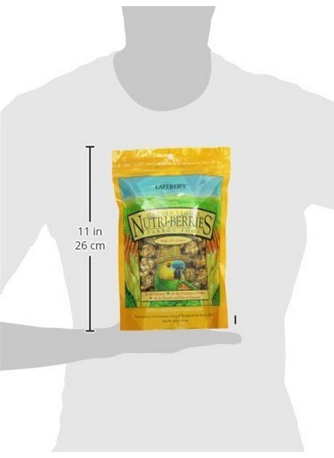 LAFEBER'S - LAFEBER'S Nutri-Berries Parrot Food 2 Flavor Variety Sampler Bundle, (1) Each: Sunny Orchard with Cranberries Apricots Dates, Garden Veggie with Carrots Peas Broccoli (10 Ounces) - Image 1