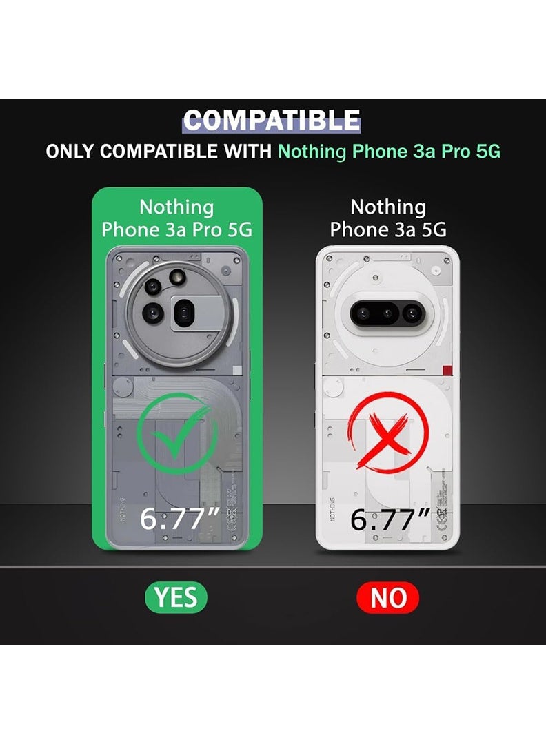رفع القضية جراب For Nothing Phone 3a Pro غطاء خلفي تكتيكي شفاف مع حماية 360 درجة، غطاء هاتف واقٍ مقاوم للصدمات، ظهر صلب مضاد للخدش من البولي كربونات (شفاف) - Image 2