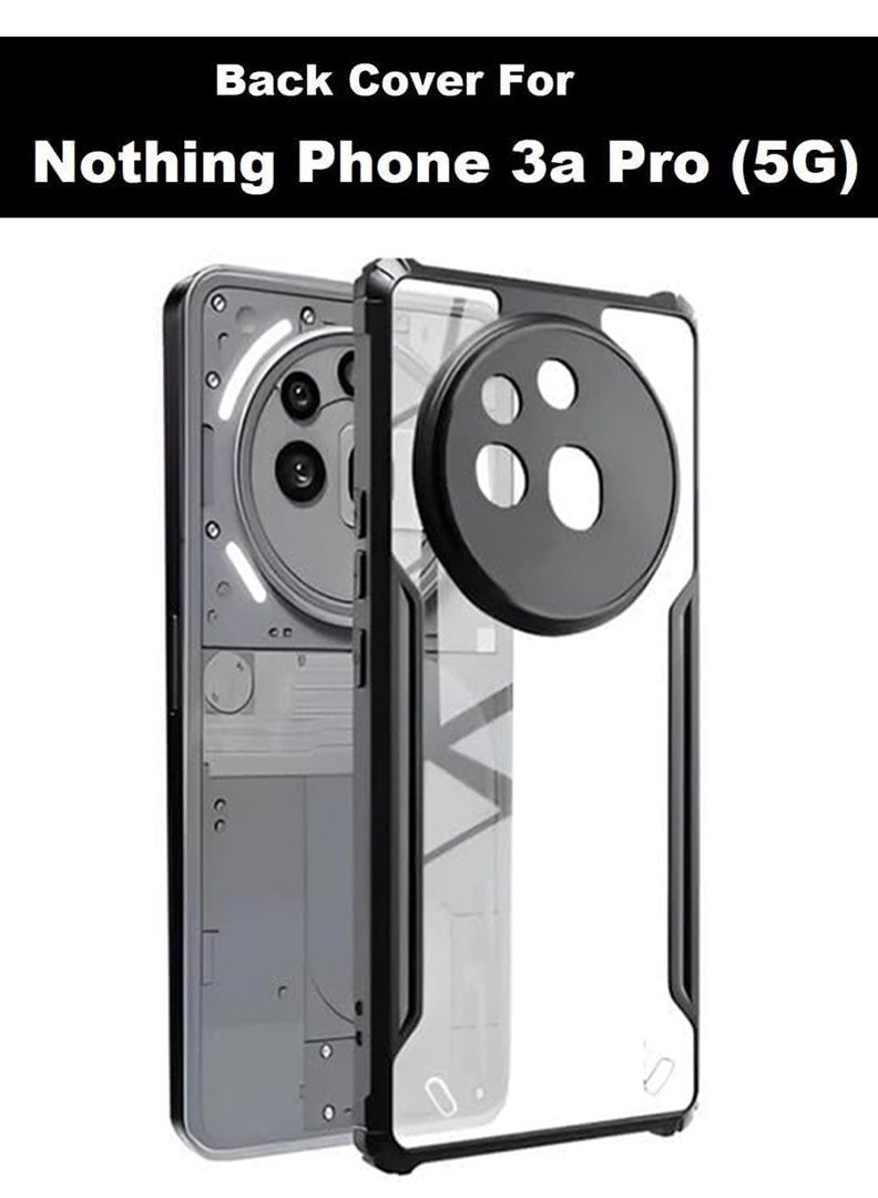 رفع القضية جراب For Nothing Phone 3a Pro غطاء خلفي تكتيكي شفاف مع حماية 360 درجة، غطاء هاتف واقٍ مقاوم للصدمات، ظهر صلب مضاد للخدش من البولي كربونات (شفاف) - Image 4