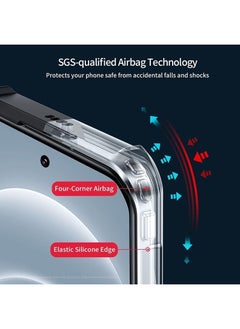Case Up Case For Nothing Phone 3a Pro Crystal Clear Tactical Back Cover Case With 360 Degree Protection, Shockproof Bumper Protective Phone Cover, Anti-Scratch Hard PC Back (Clear)  - Image 5