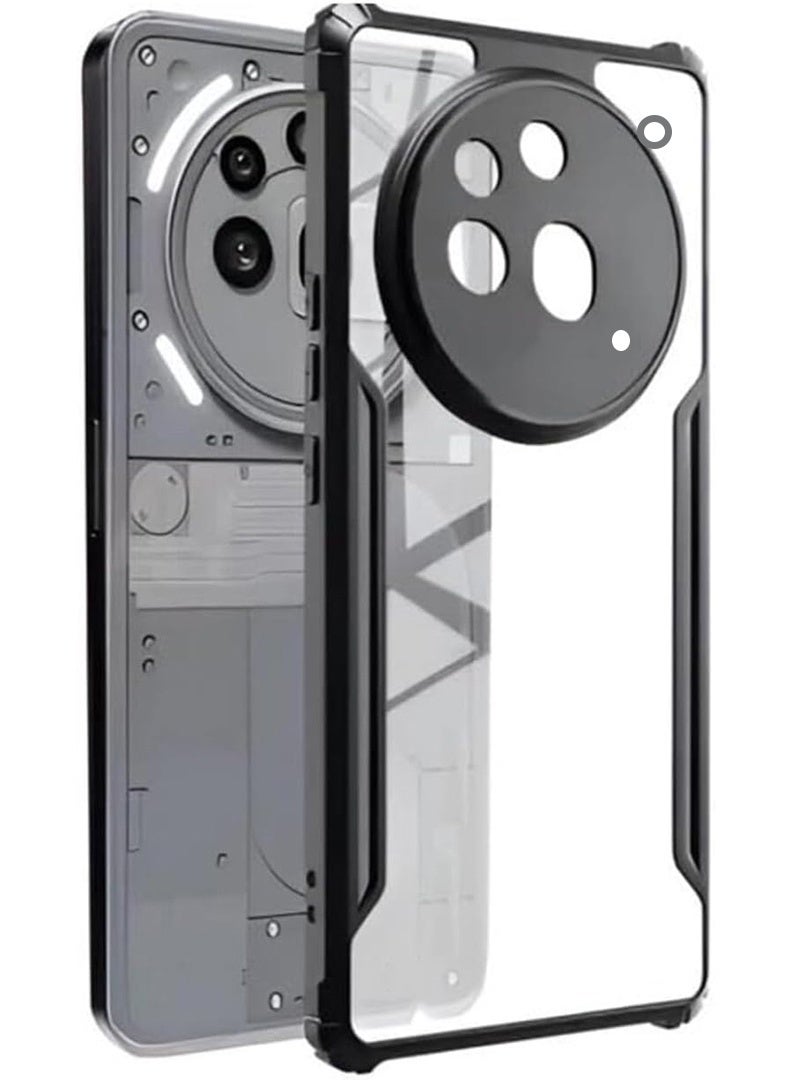 Case Up Case For Nothing Phone 3a Pro Crystal Clear Tactical Back Cover Case With 360 Degree Protection, Shockproof Bumper Protective Phone Cover, Anti-Scratch Hard PC Back (Clear) - Image 1