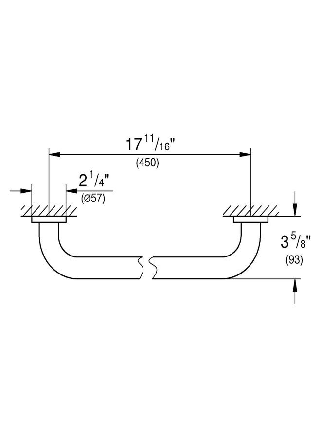 Grohe Essentials 18 In. Grab Bar - Image 3