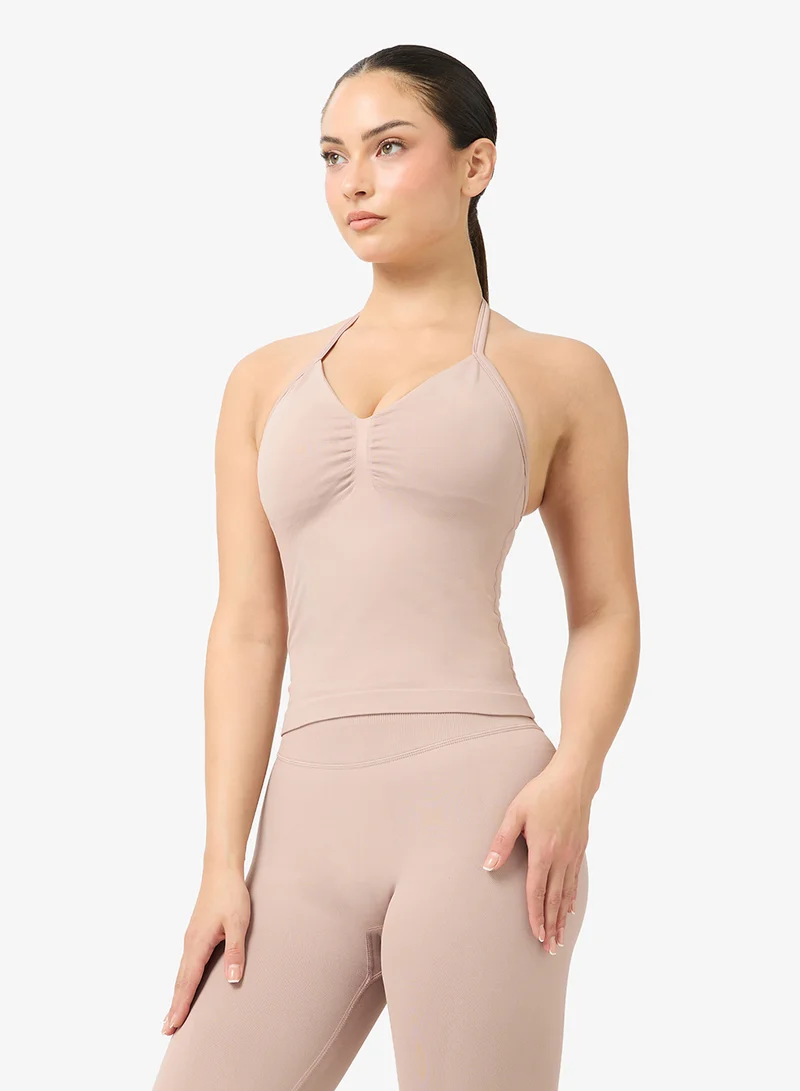 FRWD  Soft Touch Seamless V Neck Tank Top & Legging Set for Women | Best Price UAE