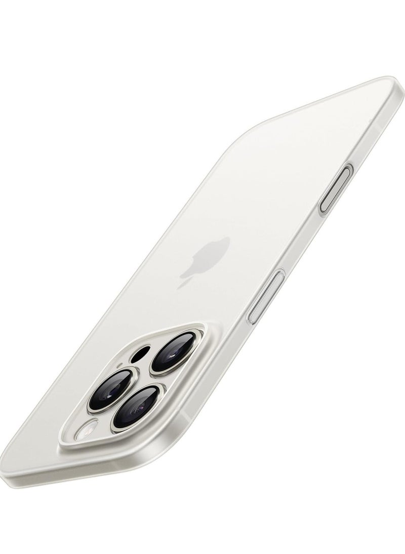 Ultra-Slim 0.35mm Case for iPhone 16 Pro (6.3 Inch) – Lightweight Matte Finish, Full Camera Lens Protection, Minimalist Hard Cover White - Image 1