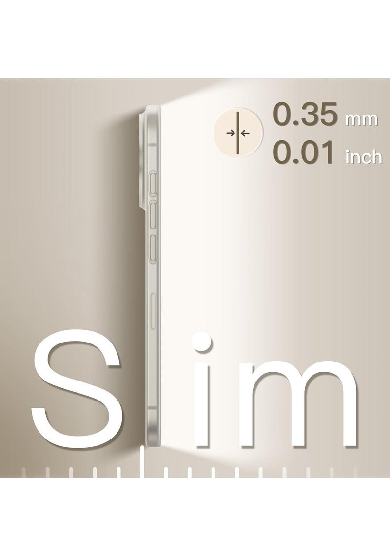 Ultra-Slim 0.35mm Case for iPhone 16 Pro (6.3 Inch) – Lightweight Matte Finish, Full Camera Lens Protection, Minimalist Hard Cover White - Image 3