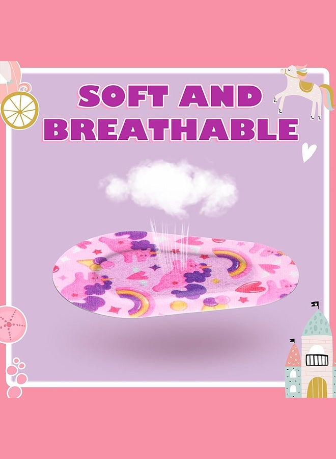 Organizer 24 Pcs Adhesive Eye Patches for Kids Girls Toddler Eye Patches Bulk Breathable Material, Light Blocking Cotton Colorful and Fun Designs Adhesive Bandages for Girls, 12 Styles - Image 4