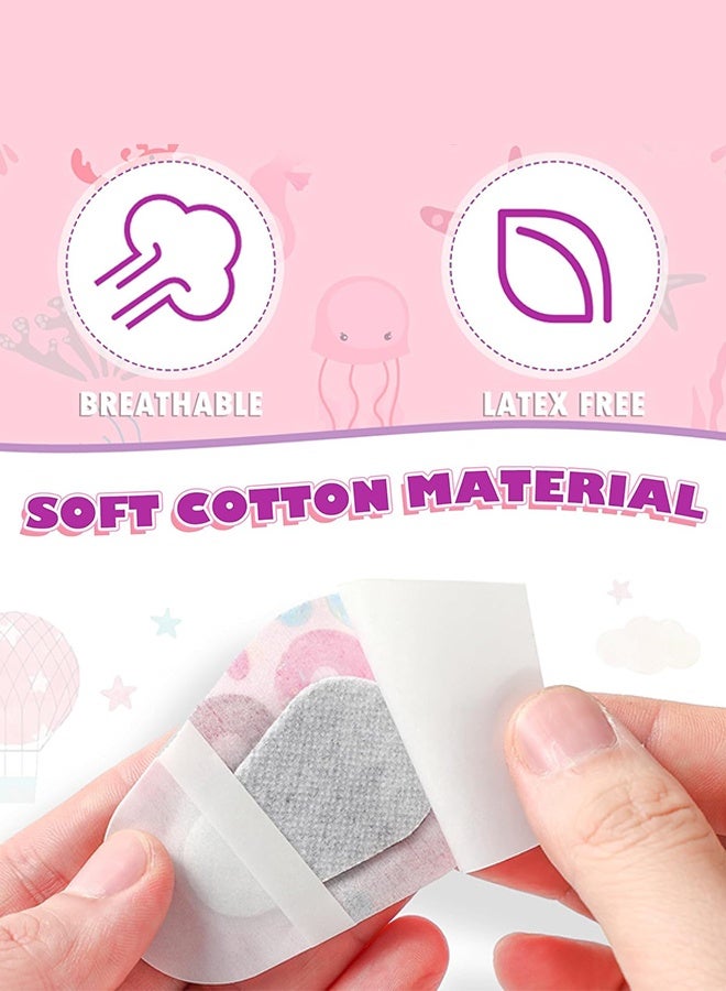 Organizer 24 Pcs Adhesive Eye Patches for Kids Girls Toddler Eye Patches Bulk Breathable Material, Light Blocking Cotton Colorful and Fun Designs Adhesive Bandages for Girls, 12 Styles - Image 5