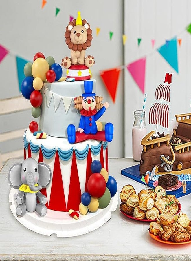 KEEPARTY 19 PCS Circus Cake Decoration Circus Birthday Cake Decorations Balls Cake Picks for Carnival Birthday Party Supplies Circus Baby Shower Decoration - Image 5