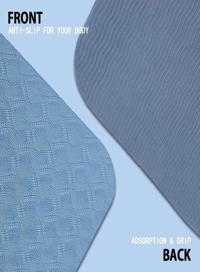 Kolti Non Slip Yoga Mat, Eco Friendly Fitness Exercise Mat with Carrying Strap & Bag, 72"L x 24"W x 0.24" Thick Workout Mat for Women Men Kids Pilates & Floor Exercises - Image 3