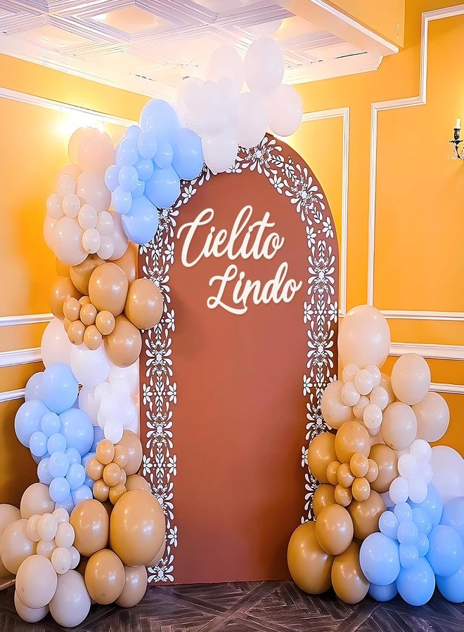 MASTRON Cielito Lindo Sign for Backdrop - Felt Cielito Lindo Sign for Balloon Arch Mexican Baby Shower Birthday Party Talavera Wedding Party Decor (White) - Image 5