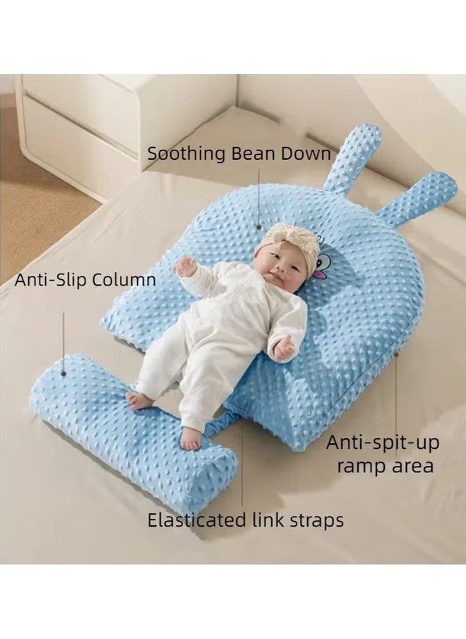 Aissiora Baby Lounger Pillow Baby Wedge Pillow Baby Crib Nursery Pillows Ergonomic Anti Vomiting Pillow Prevent Spitting Flat Head Reflux Height Adjustable Breastfeeding Pillow Side Rails to Prevent Infant From Falling  - Image 3