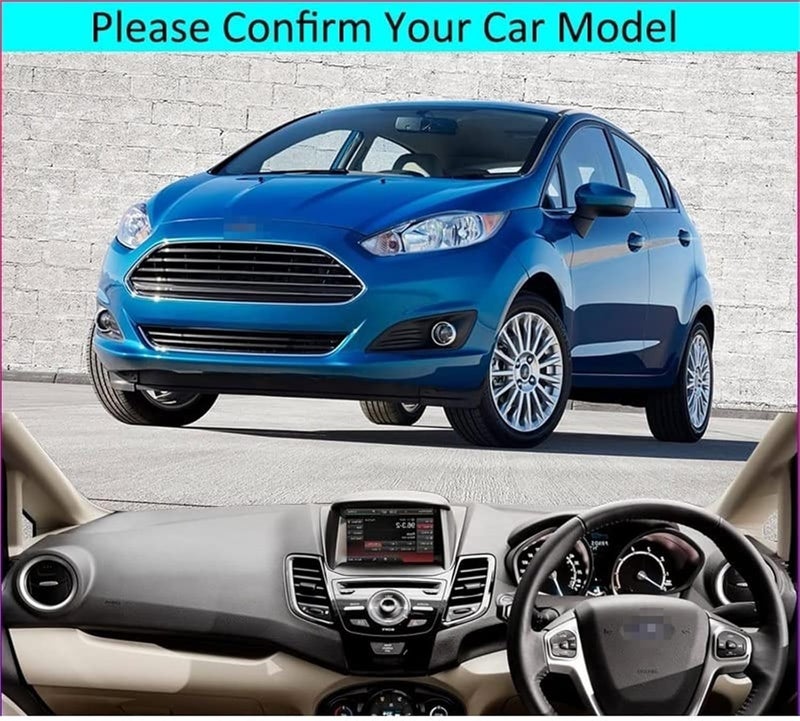 QASULER Car Dashboard Cover for Fiesta MK7 ST - Image 4