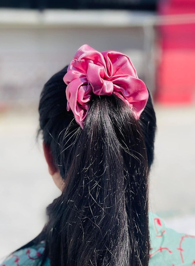 Rock World Satin Silk Scrunchies For Women And Girls Set Of 12 Scrunchie for Less Hair fall Hairbands Rubber Band Scrunchies For Girls Best Gift For Mom, Sister And Girlfriend, Multi (Random color) - Image 5