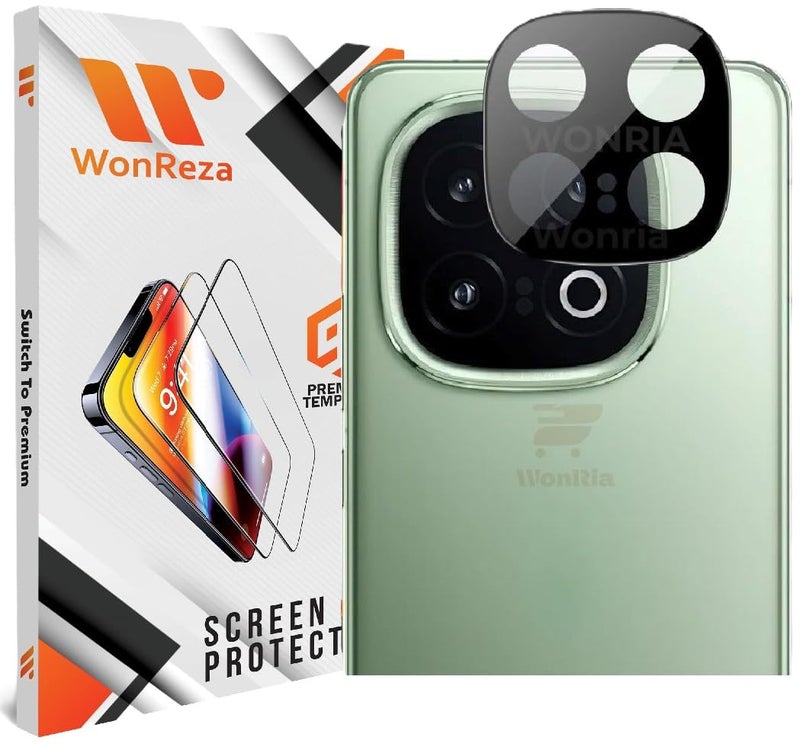 WonReza حماية زجاج الكاميرا الخلفية لجهاز iQOO 13 5G [3D بريميوم] واقي عدسة الكاميرا (أسود) - Image 1