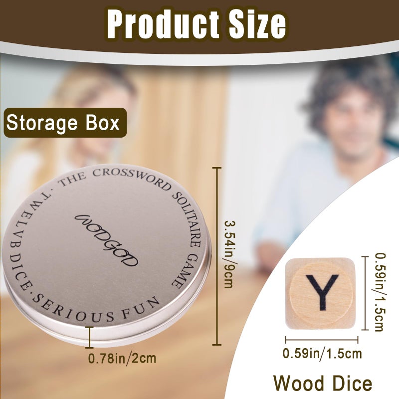 WodGod 2 Set â€“ The Crossword Dice Game Set, Wooden Letter Dice â€“Dice Game,Word Dice,Travel Game, Fun Multiplayer Word Game for Travel, Camping, and Family Night, with Portable Storage Boxes - Image 2
