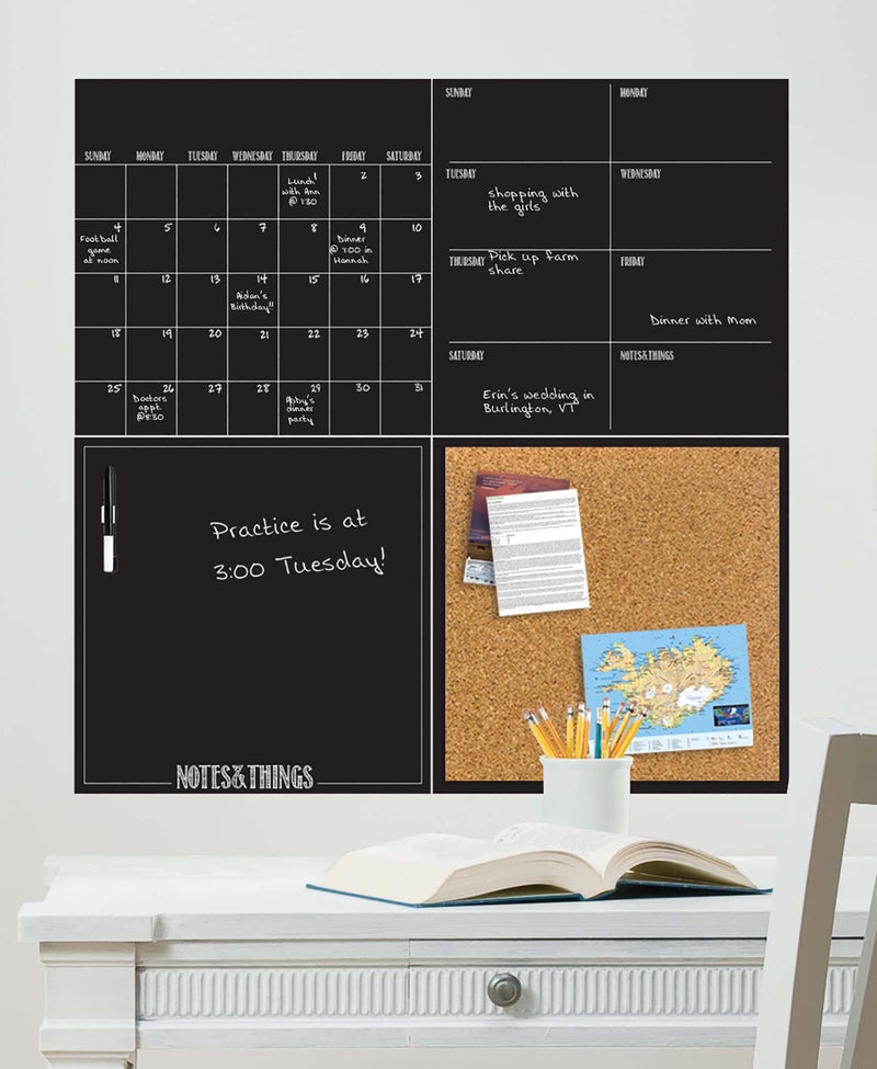 WALLPOPS مجموعة منظم 4 قطع من وول بوبس WPE1875، أسود - Image 2