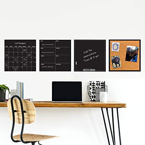 WALLPOPS مجموعة منظم 4 قطع من وول بوبس WPE1875، أسود - Image 3