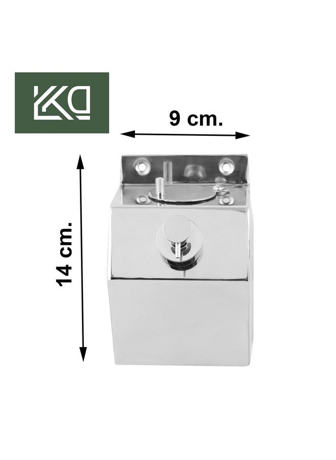 Kkd - موزع صابون KKD® من الفولاذ المقاوم للصدأ مثبت على الحائط | موزع سائل متعدد الأغراض لغسل اليدين والشامبو وموزع جل للحمام | فضي- كروم - 500 مل (عبوة من 3 قطع) - Image 1