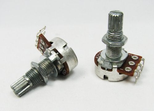 C. B. Gitty 2-pack 250K Long-Shaft Audio-Taper Guitar Volume Potentiometers - Image 2