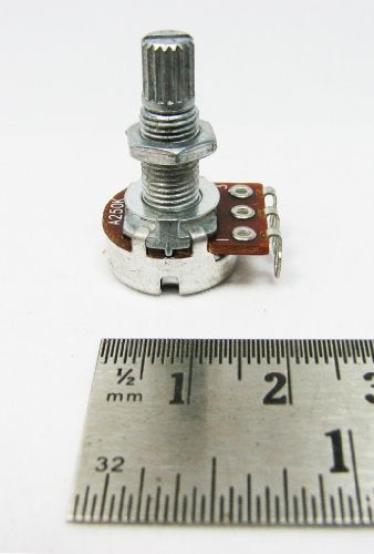 C. B. Gitty 2-pack 250K Long-Shaft Audio-Taper Guitar Volume Potentiometers - Image 3